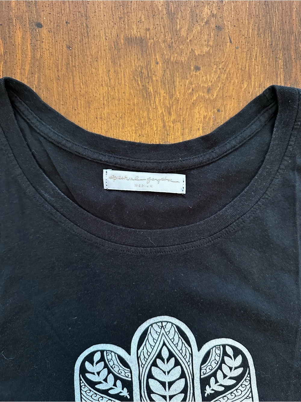 Spiritual Gangster Black Tank with White Hamsa Graphic - Picture 2 of 3